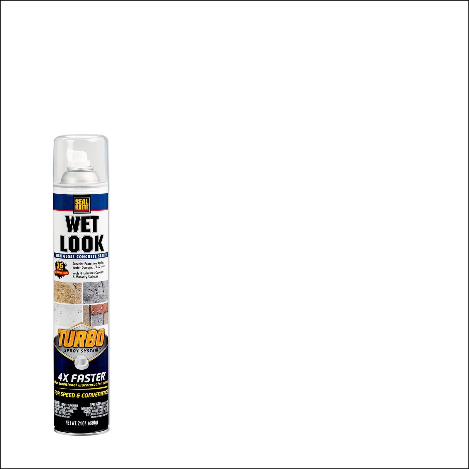 Seal-Krete Wet Look Concrete Sealer Turbo Spray, High Gloss, 24 Oz - 357925