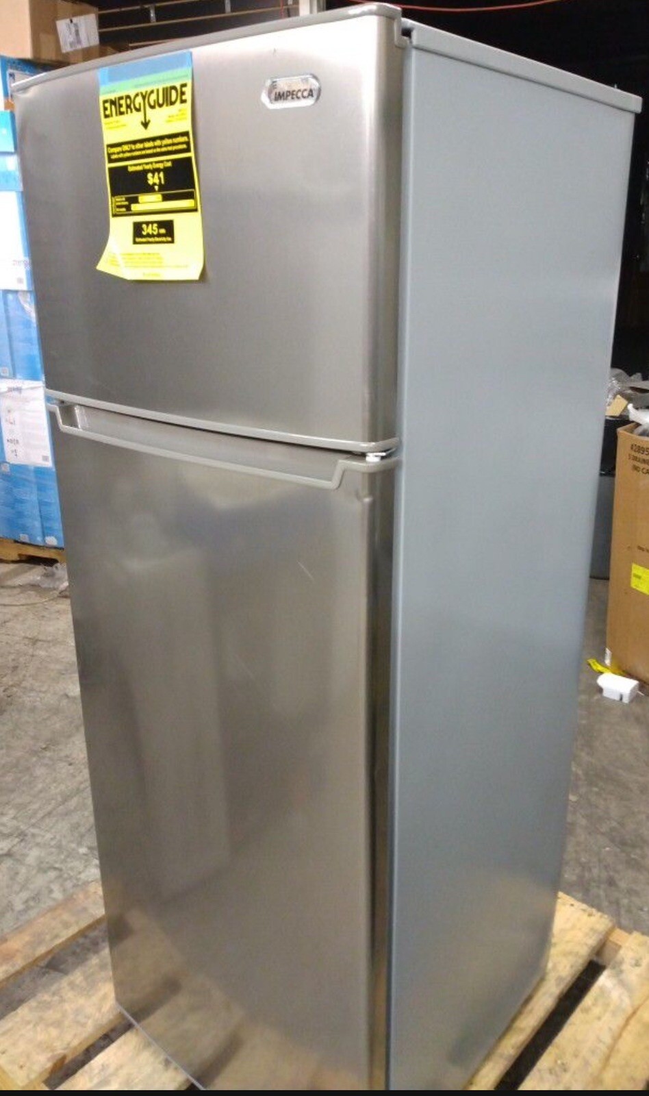 IMPECCA 7.4 Cu. Refrigerator, Top Mount Freezer 21.6"W, small Apartment, Office