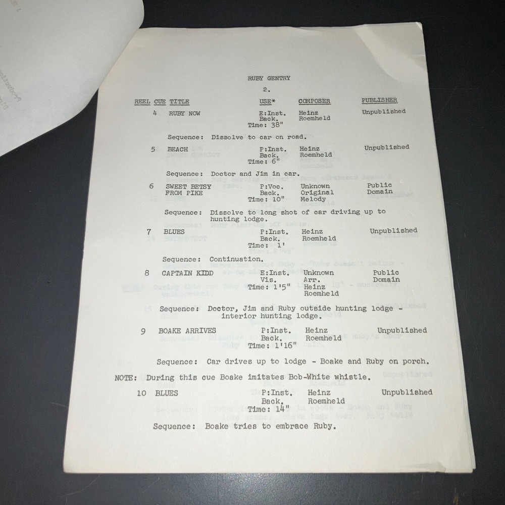 RUBY GENTRY (1952) King Vidor Dialogue & Continuity Scripts+SELZNICK COPIES+COA!