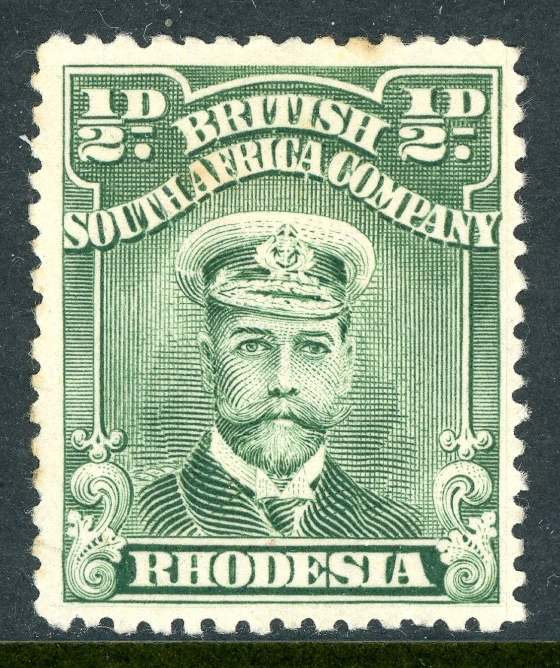 Rhodesia 1913 British KGV ½p Blue Green SG #186 Mint S726