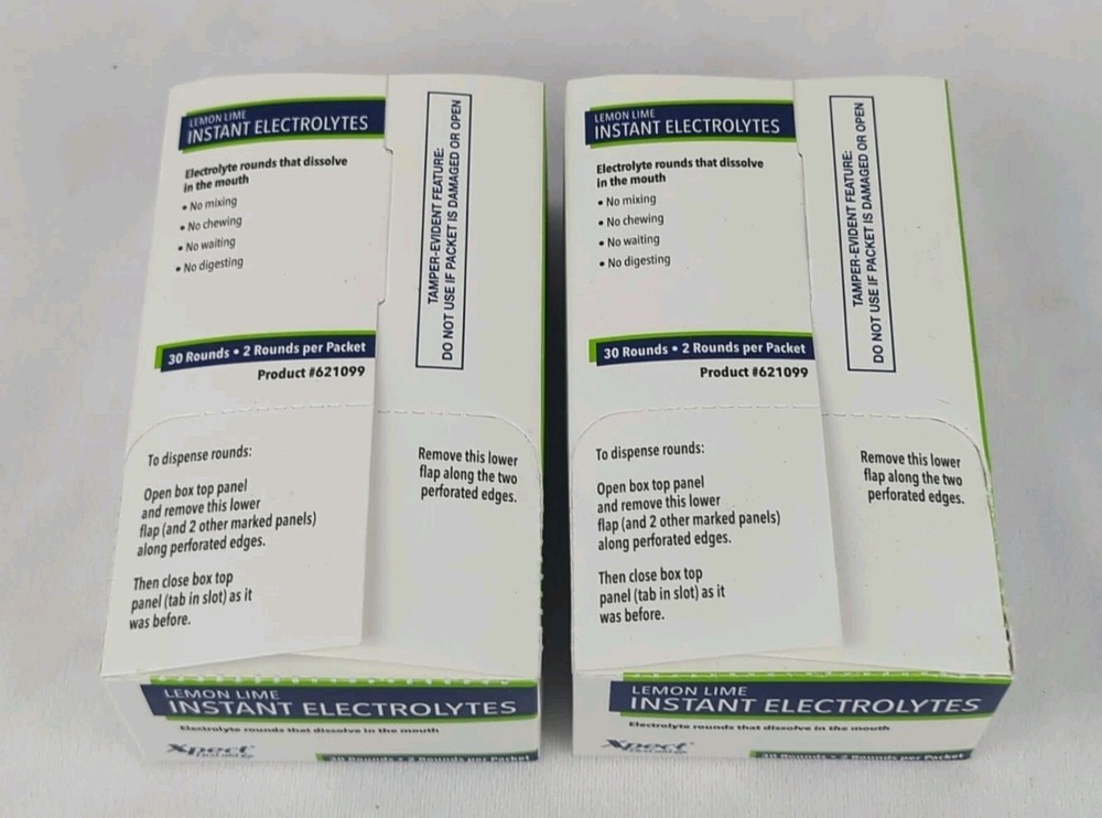 Xpect First Aid SOLID H Instant Electrolytes lemon lime  30 ROUNDS Each 2 Pack