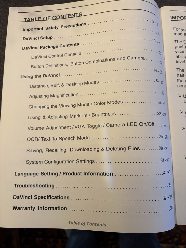 Enhanced Vision DaVinci HD OCR picture and text-to-speech Tested & Working