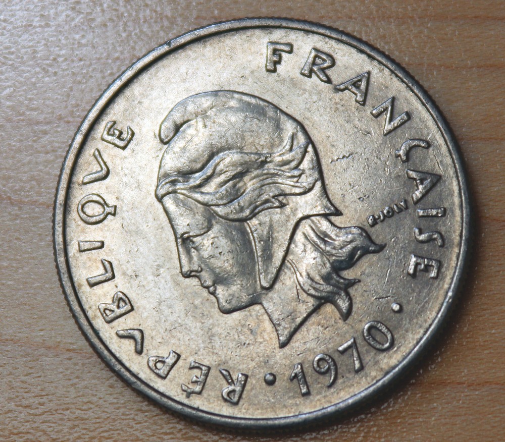 1970 French Polynesia 20 Francs