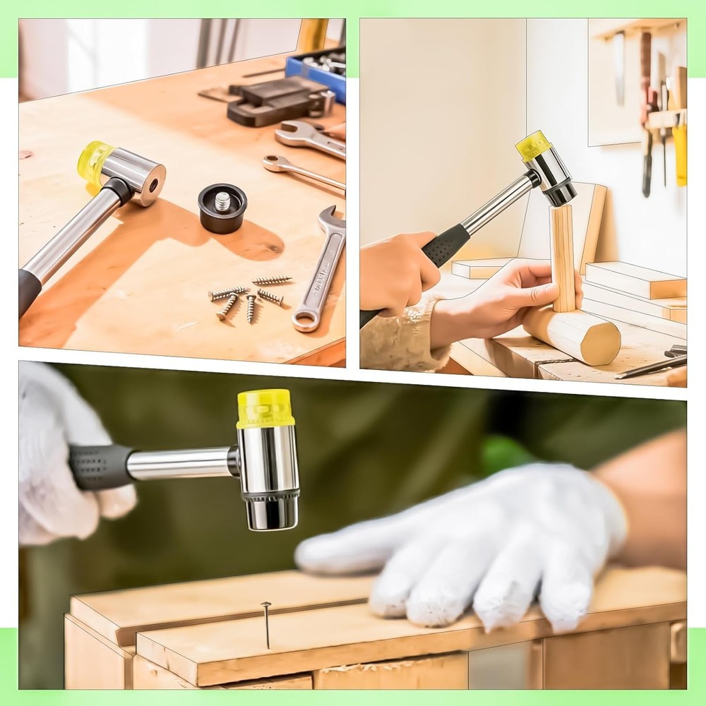 Durable Two-Sided Rubber and Plastic Mallet – Perfect for Fine Crafting Projects