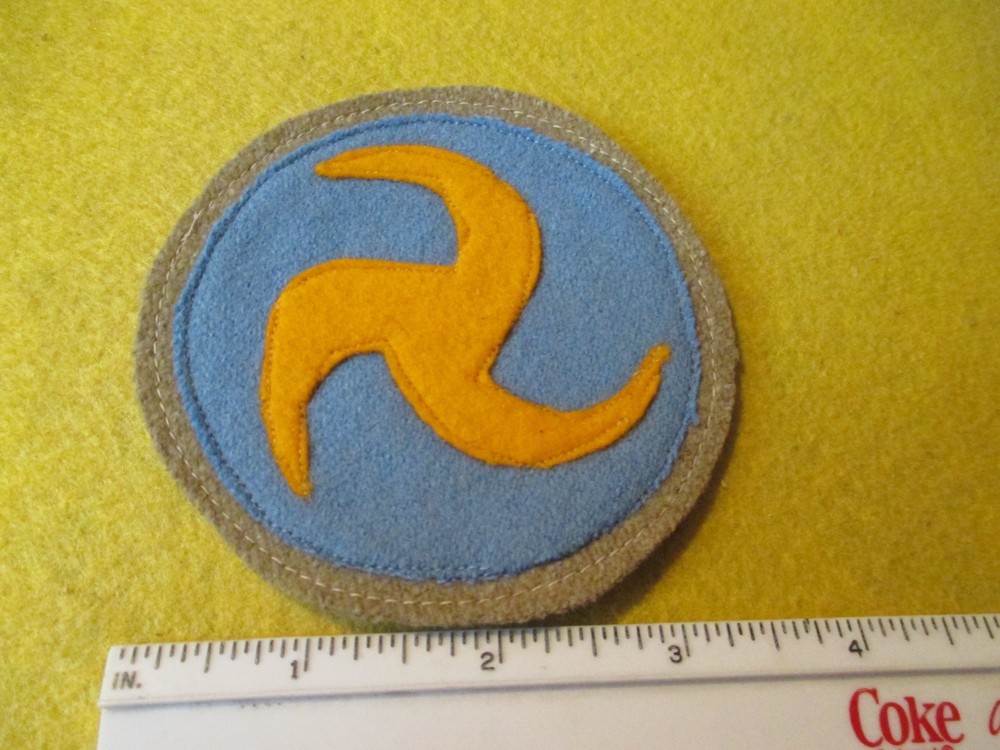 ORIGINAL USAS/ USAAC PINWHEEL  BLANKET WOOL JACKET FELT ON WOOL PATCH