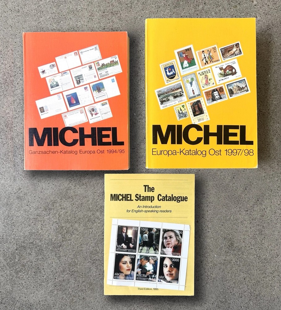 Michel Europa Ost Stamp Catalog Lot 1994 1998 + Ganzsachen + Abkhazia Sheet