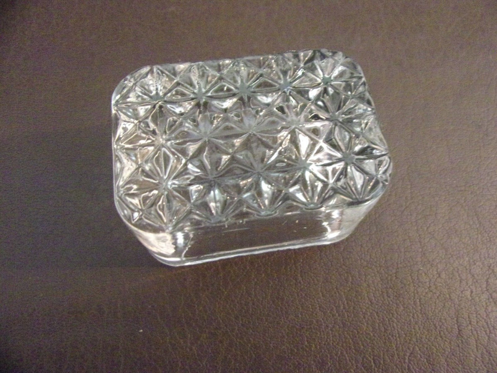 Rectangular Vintage Glass Salt Dip/Salt Cellar