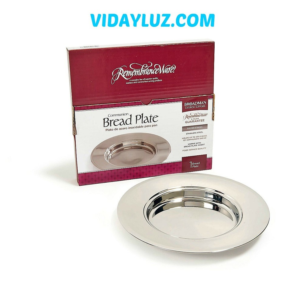 Communion Bread Plate (Silver) // Plato de Acero Inoxidable para Pan