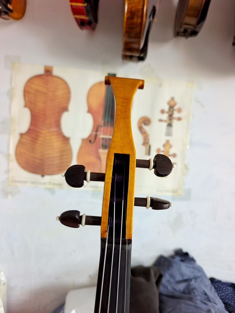 4/4 Violin Solid Flamed maple back spruce top hand Made nice sound