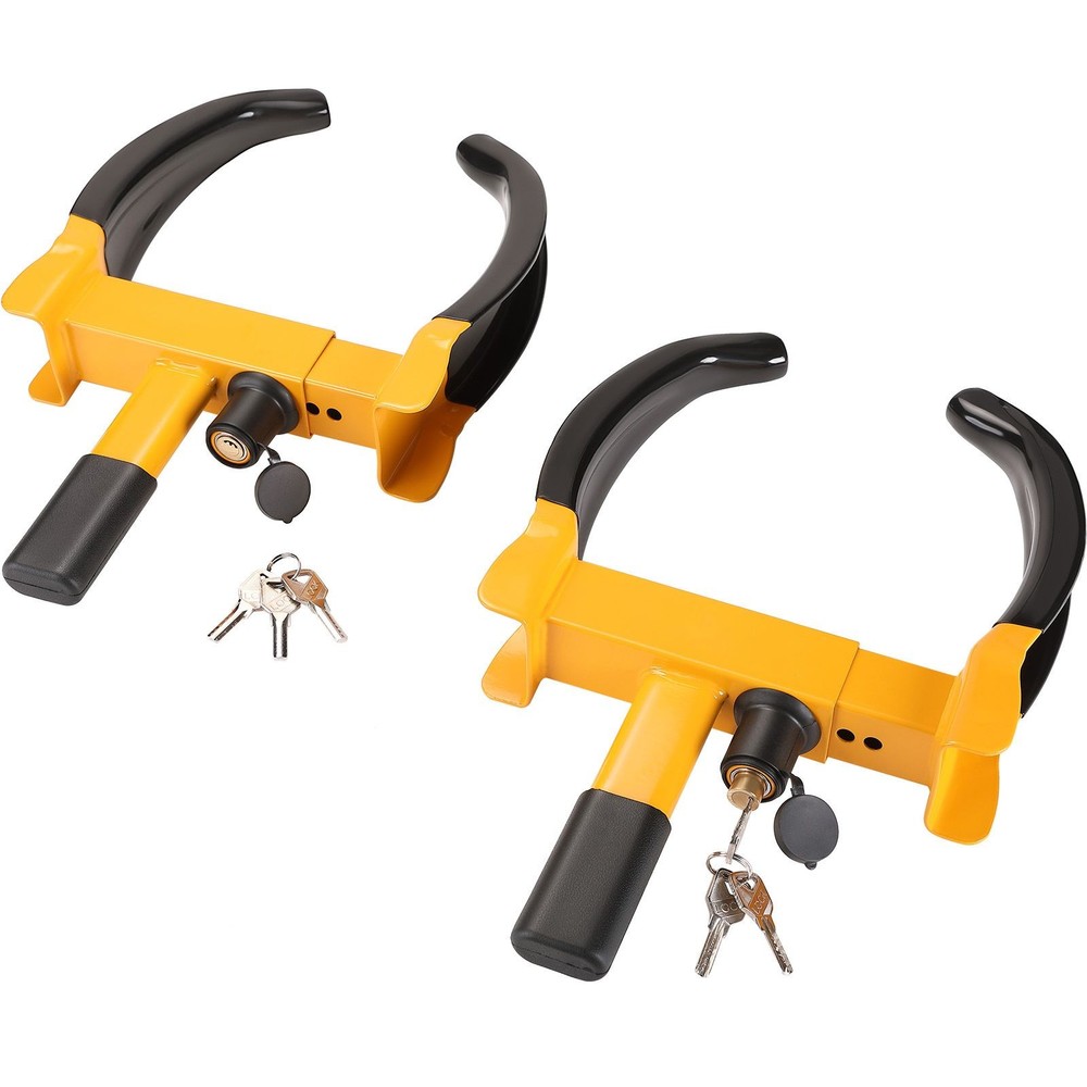 2-Pack Universal Wheel Clamp Lock, Adjustable Anti-Theft Trailer Wheel Lock