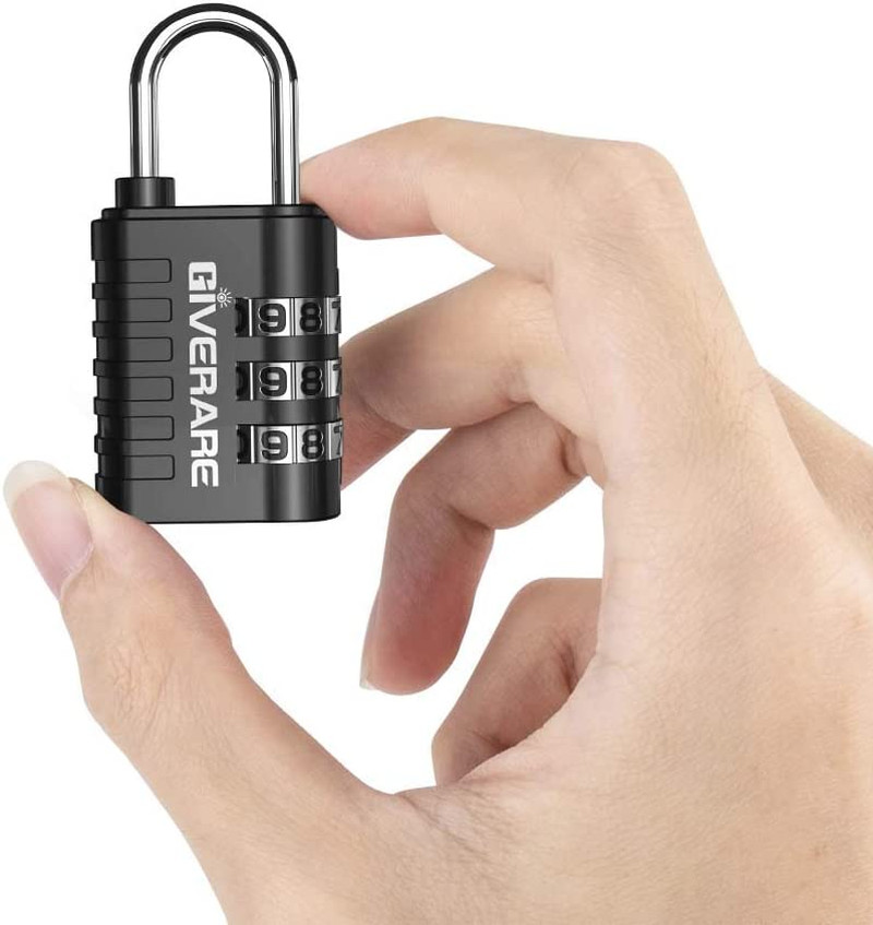 8 Pack Combination Lock, 3-Digit Padlock Keyless, Resettable Luggage Locks for B