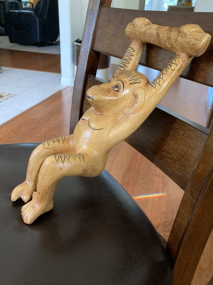 Vintage Ceramic Monkey Wall Decor MCM 13” UNIQUE!!