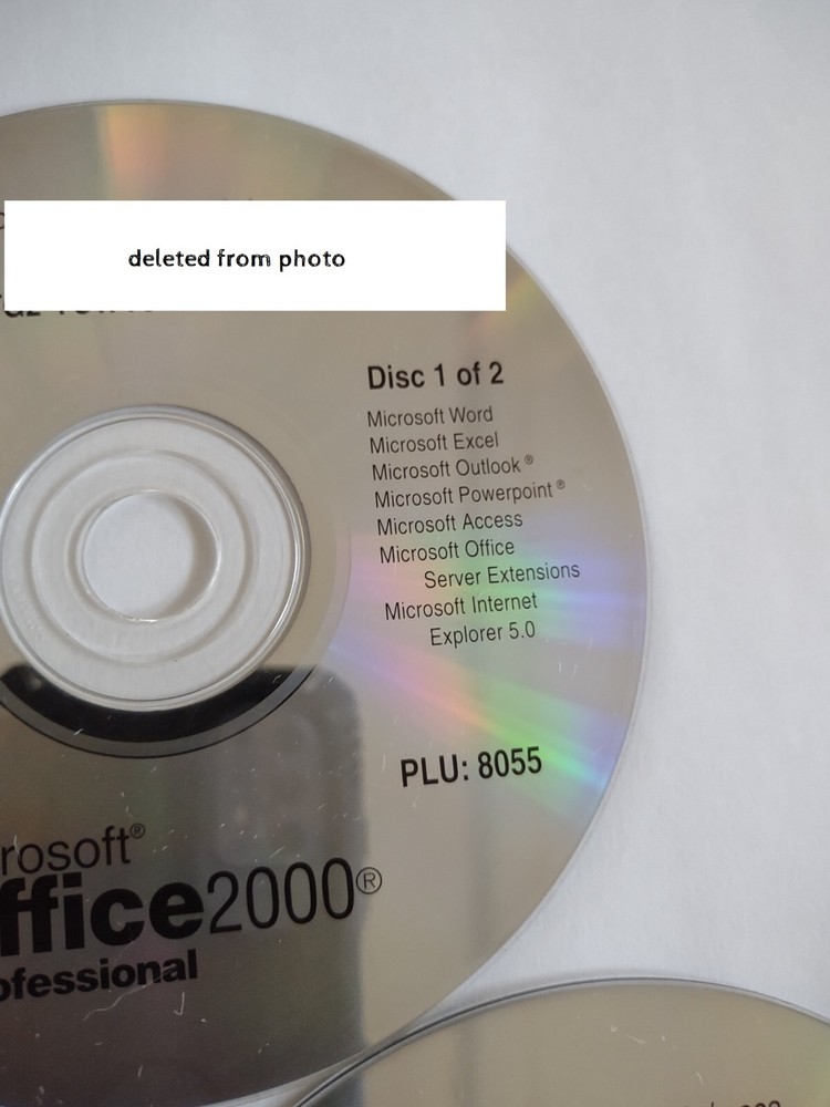 Microsoft Office 2000 Professional - Full Version for Windows (2 CD set) NO KEY