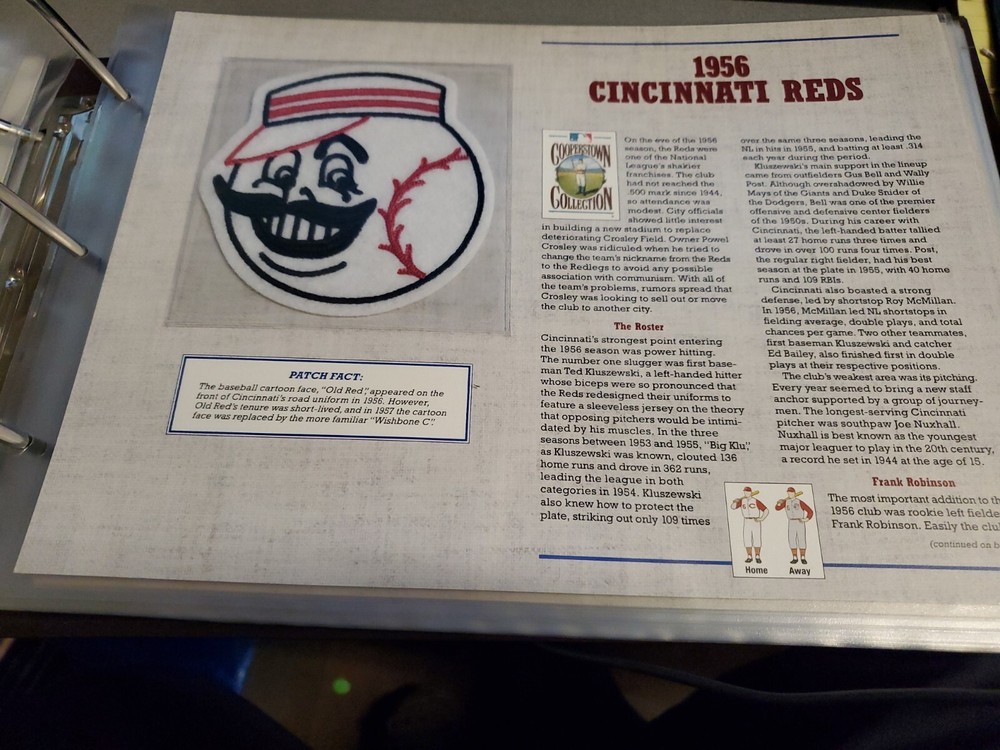 1956 CINCINNATI REDS Willabee & Ward COOPERSTOWN COLLECTION BASEBALL TEAM PATCH