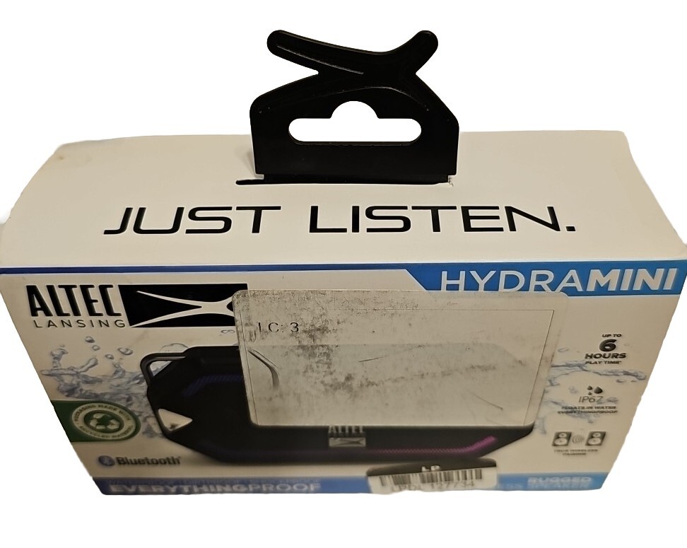 New Altec Lansing Hydra mini Everythingproof Portable Bluetooth - Black
