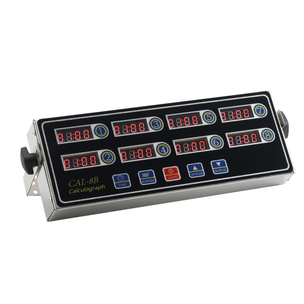 8Channel Commercial Digital Timer Calculator Chart Kitchen Loud Countdown AC110V