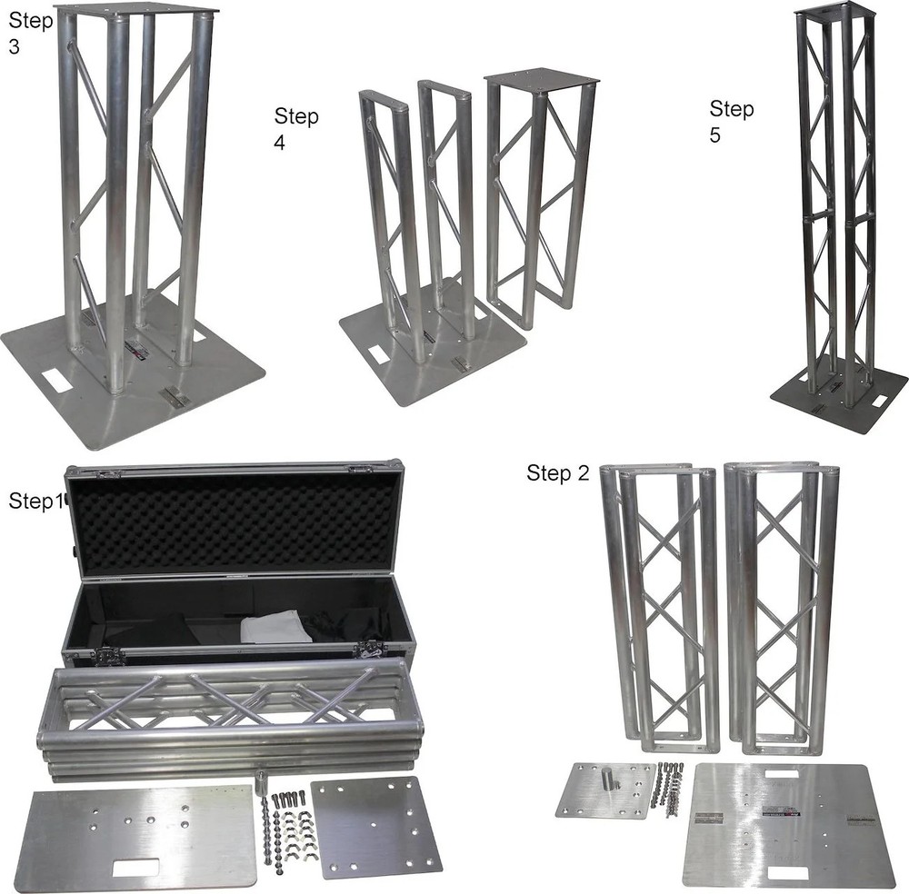 Flex Tower Totem Package - Adjustable 6.56ft or 3.28ft With Road Case