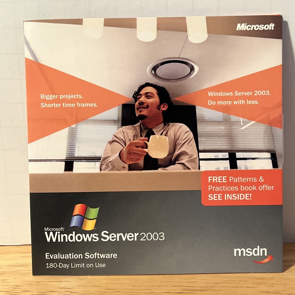 Microsoft Windows Server 2003 - Evaluation Software 180 Day Use Brand New!