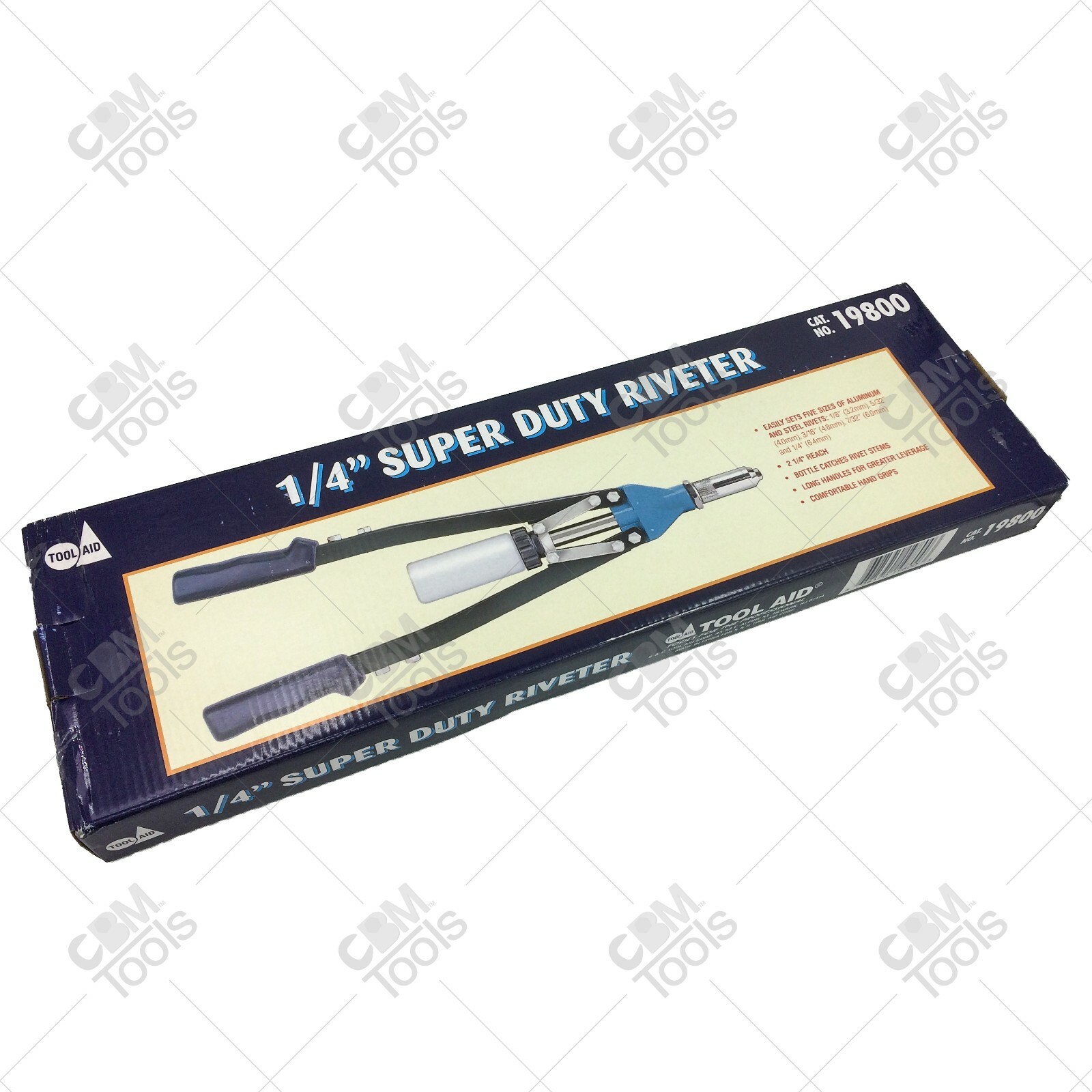 Tool Aid 19800 1/4" Heavy Duty Riveter Rivet Gun For Steel and Aluminum Rivets