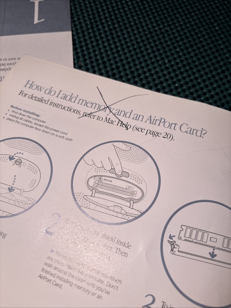 Vtg Apple Computers🍏 iMac User Guide 1999 W/ Mac OS Software Insert