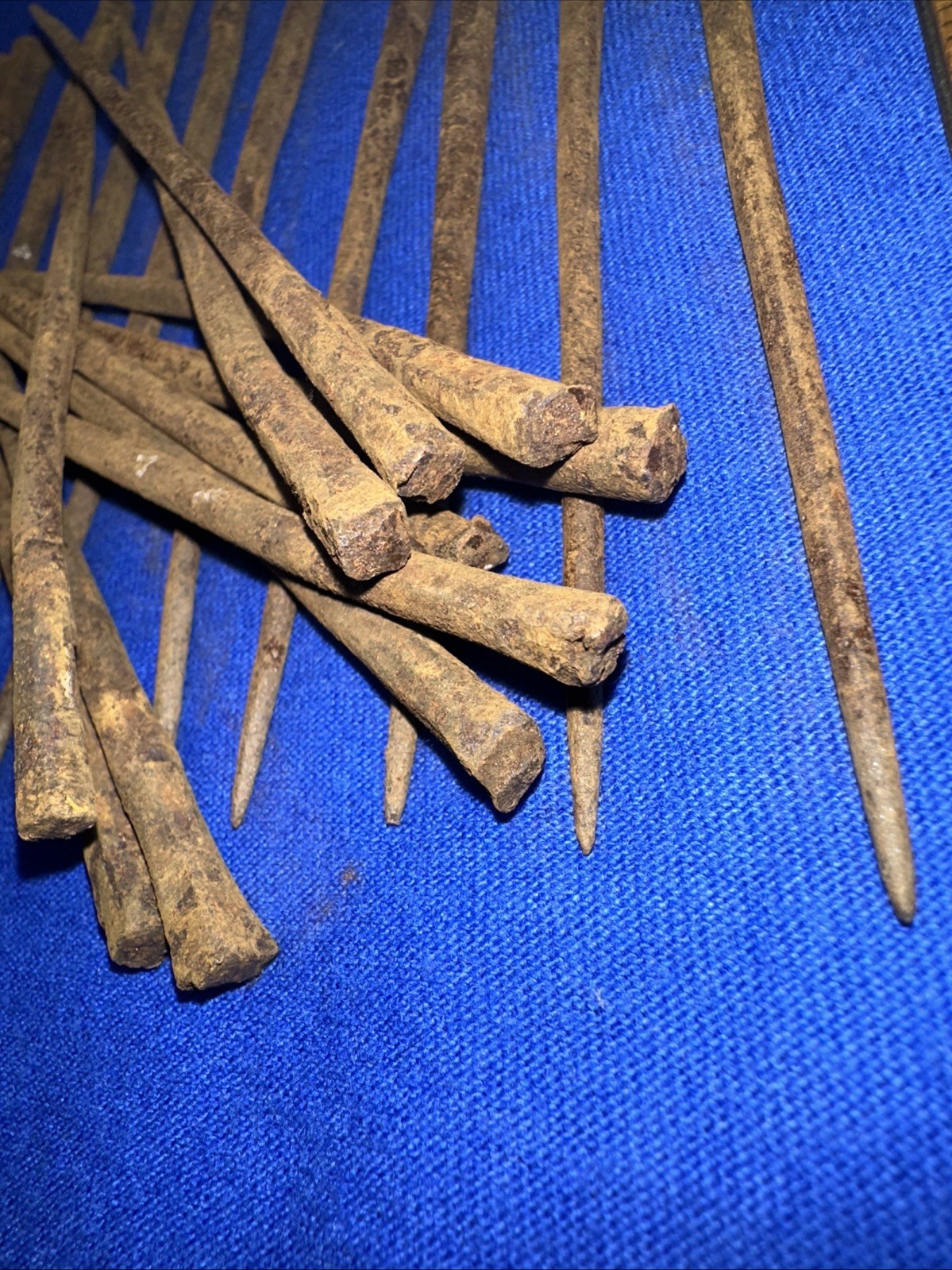 Antique Nails 5 inch Long Unique Shape Reclaimed Hardware Very Old!! 20 Nails