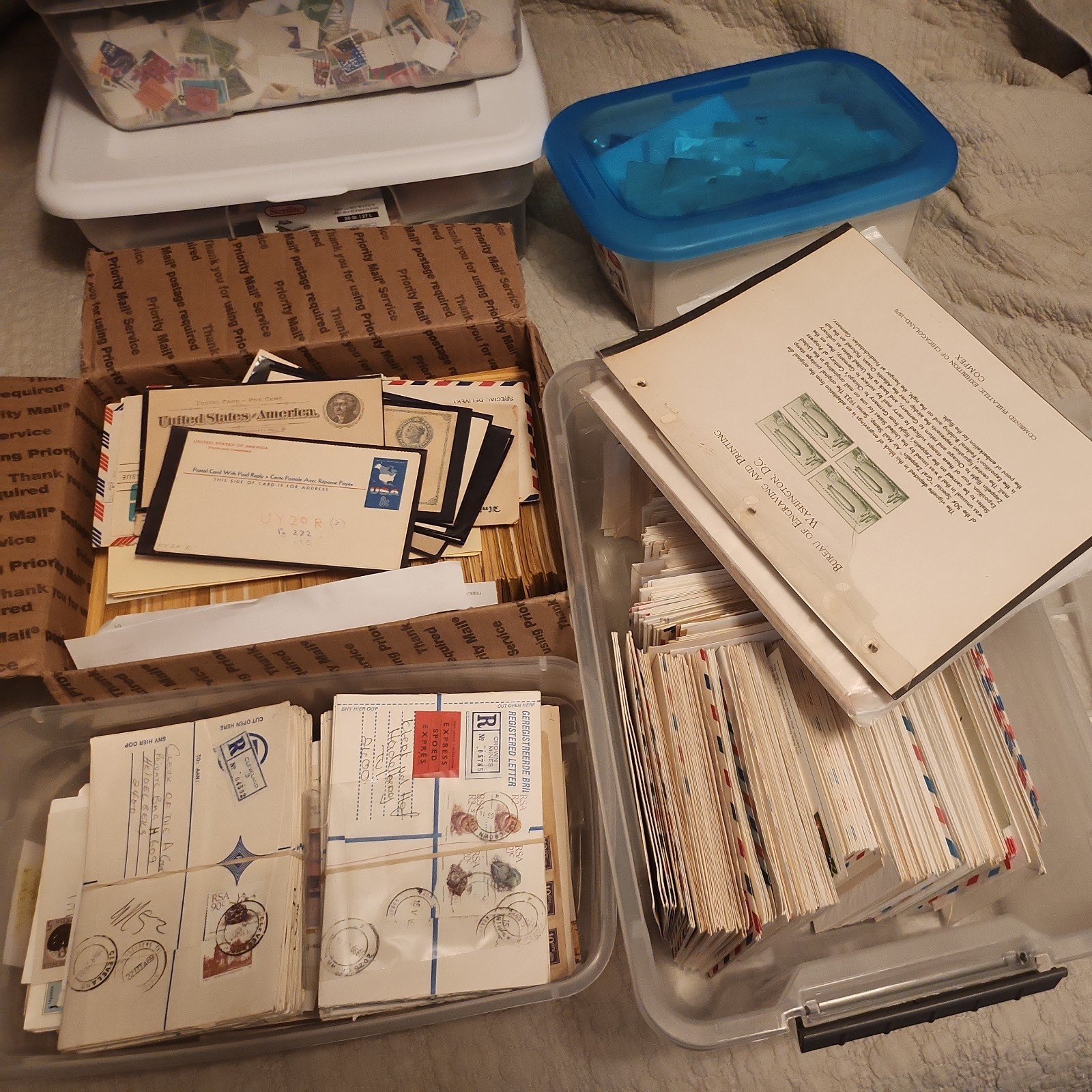 Huge Assortment Worldwide US/Foreign Stamps Used, Mint, Glassines, Covers, BOBs