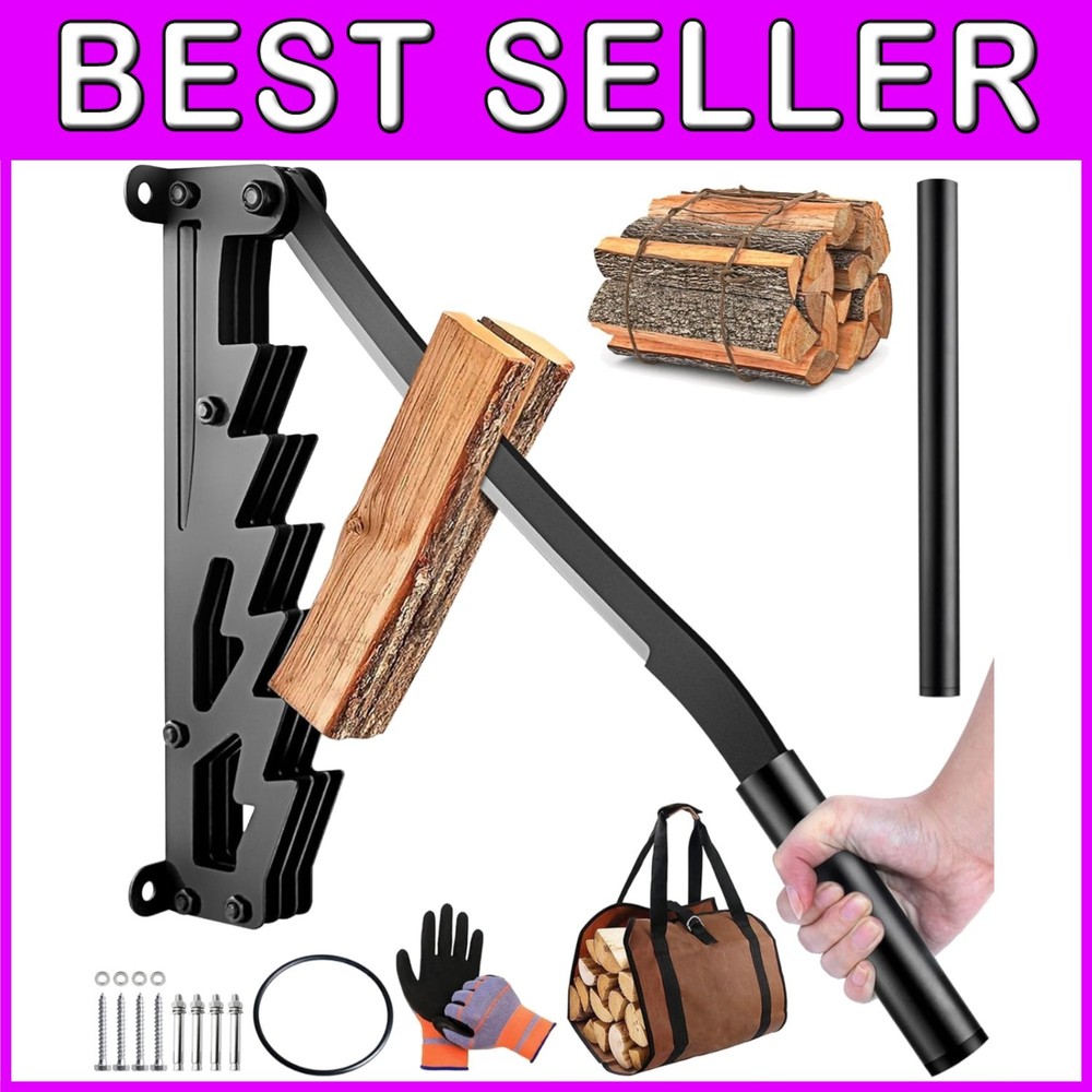 2025 Wall Mounted Kindling Splitter with Extended Handle