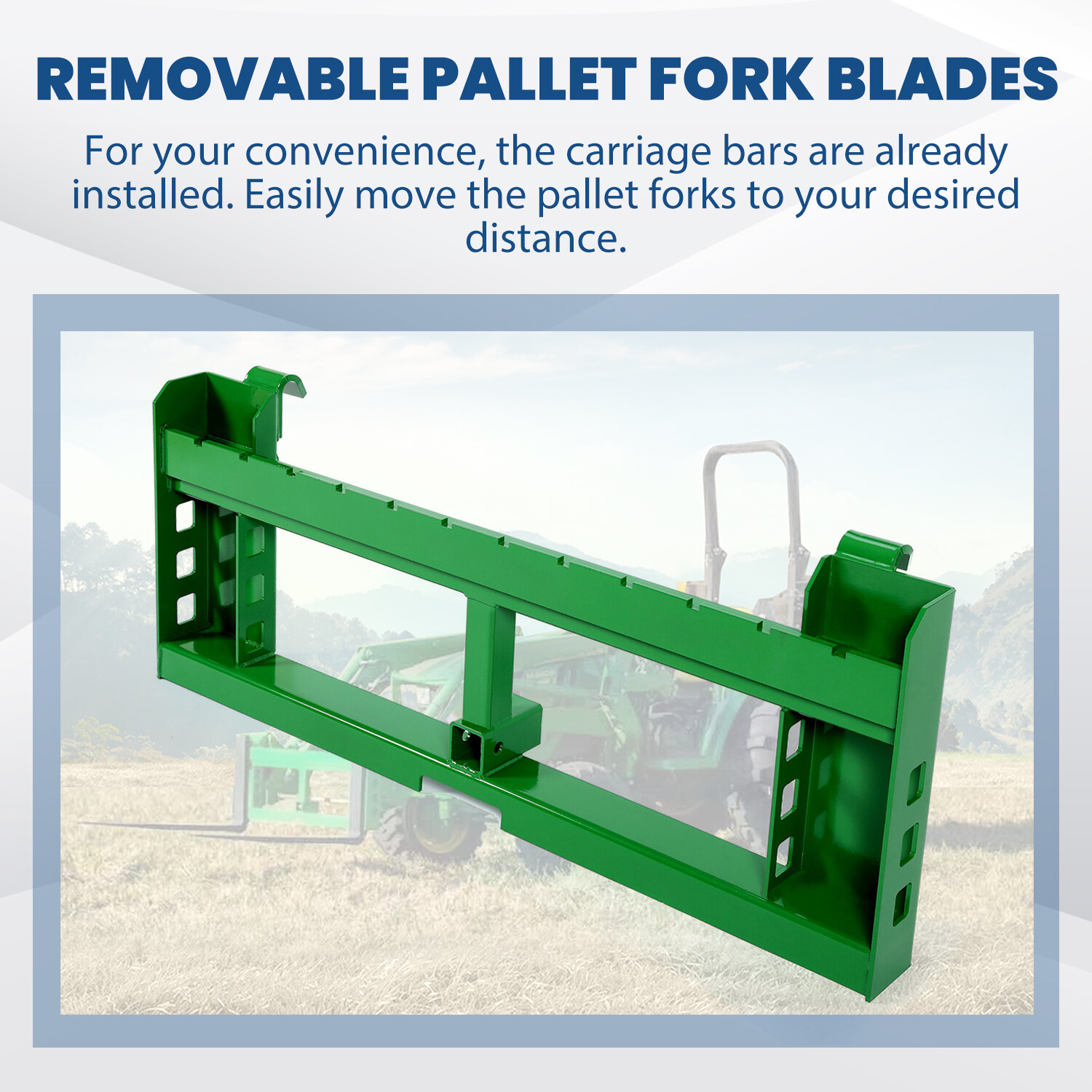Pallet Fork Frame 50" Fits John Deere loaders 2" Receiver Hitch NEW