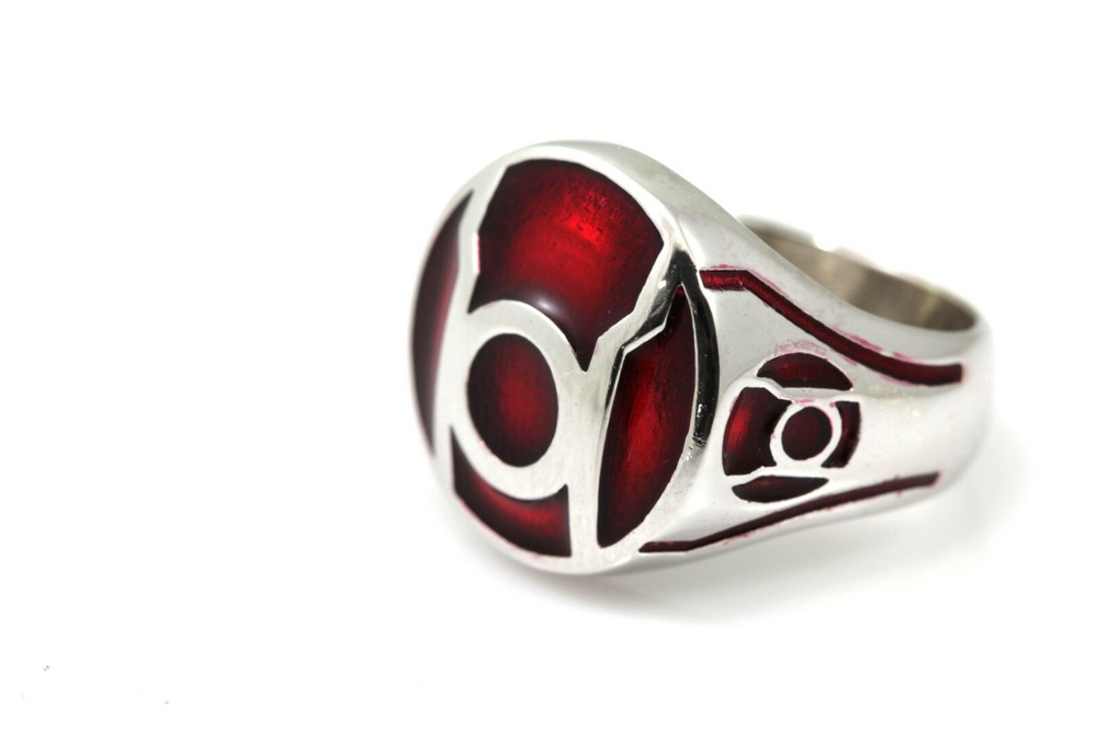Red Lantern Power Ring V.1 Red Lantern Corps Ring 925 Sterling Silver