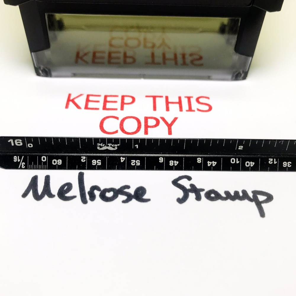 Keep This Copy Rubber Stamp Red Ink Self Inking Ideal 4913