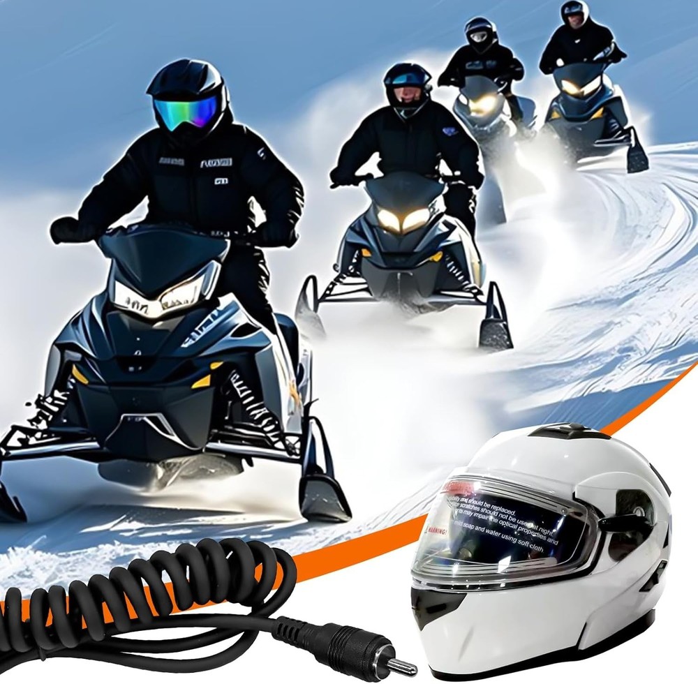 Versatile RCA Plug Heated Cord for Electric Shield Helmet & Visor Connection
