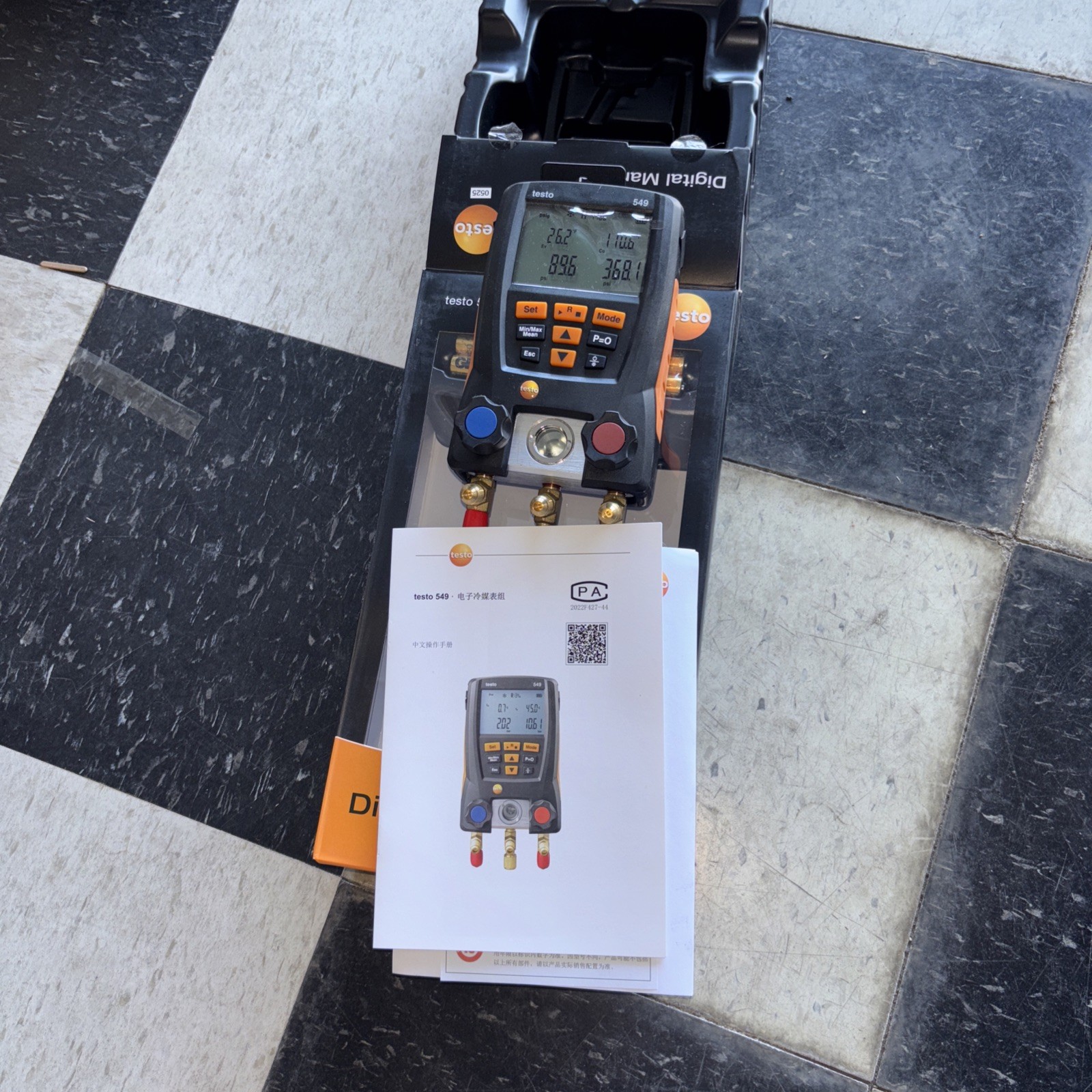 Testo 549 Digital Manifold – HVAC/R Refrigeration Gauge New