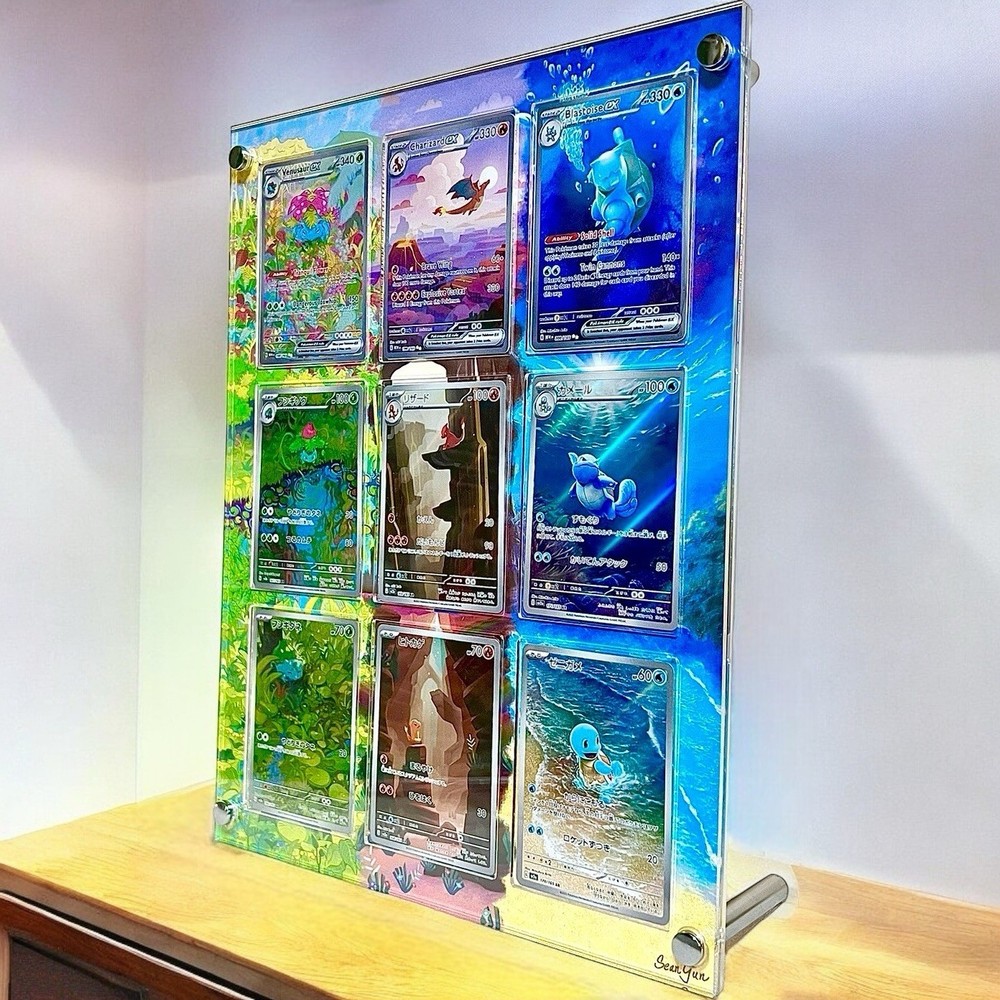 Pokémon 151 Starter Evolution Set Pokémon Card Display Frame Case