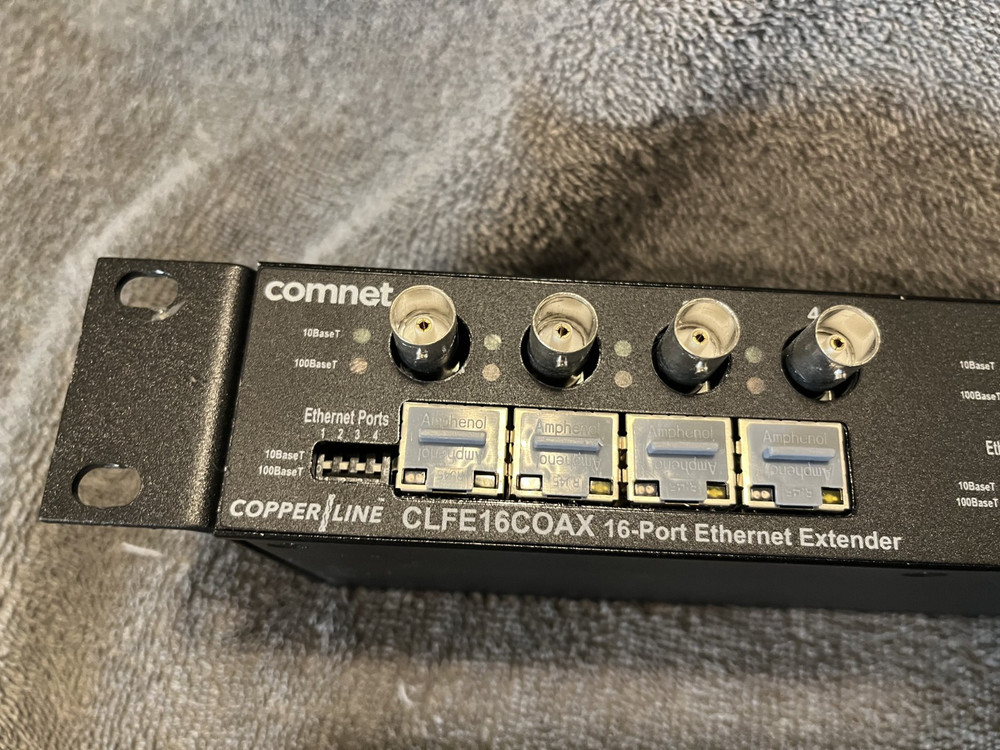 COMNET CLFE16COAX 16 CH Ethernet over Coax Extender with Pass-Through PoE