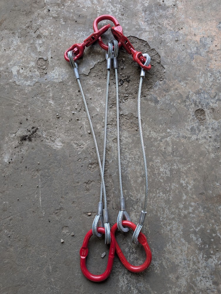 Wire Rope Brother Winch Recovery Trailer Strap - Even Pull System 3 Master Links