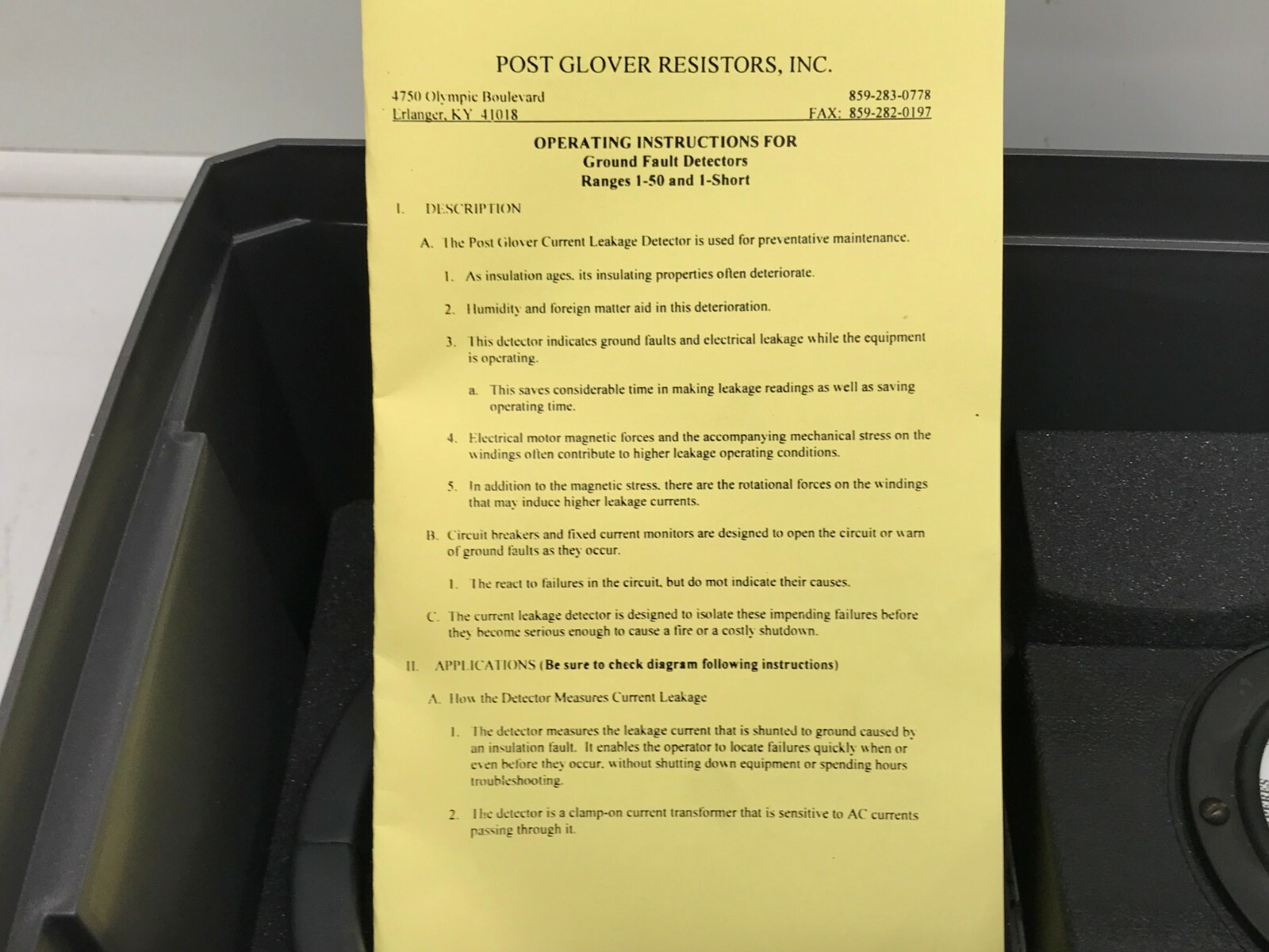 STB Ground fault detector 23-600-GF/S BR