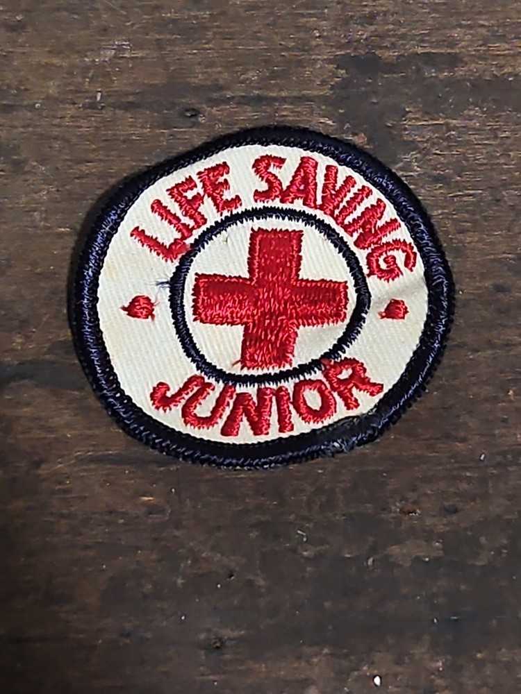 Vintage Red Cross Life Saving Junior Embroidered Patch