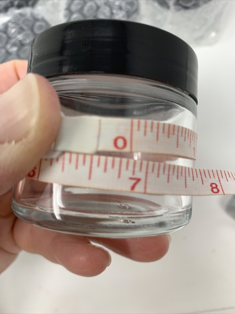 2 Ounce Round Clear Glass Jars with Lids 24 Pack