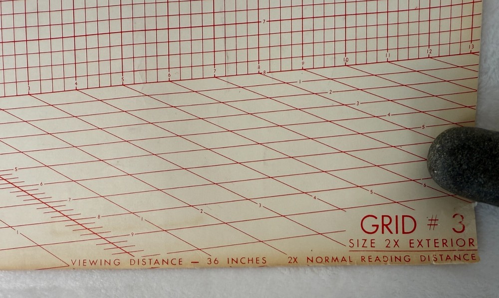 1955 Lawson Perspective Grid Charts Size IX Basic Set W Selector Charts Int/Ext