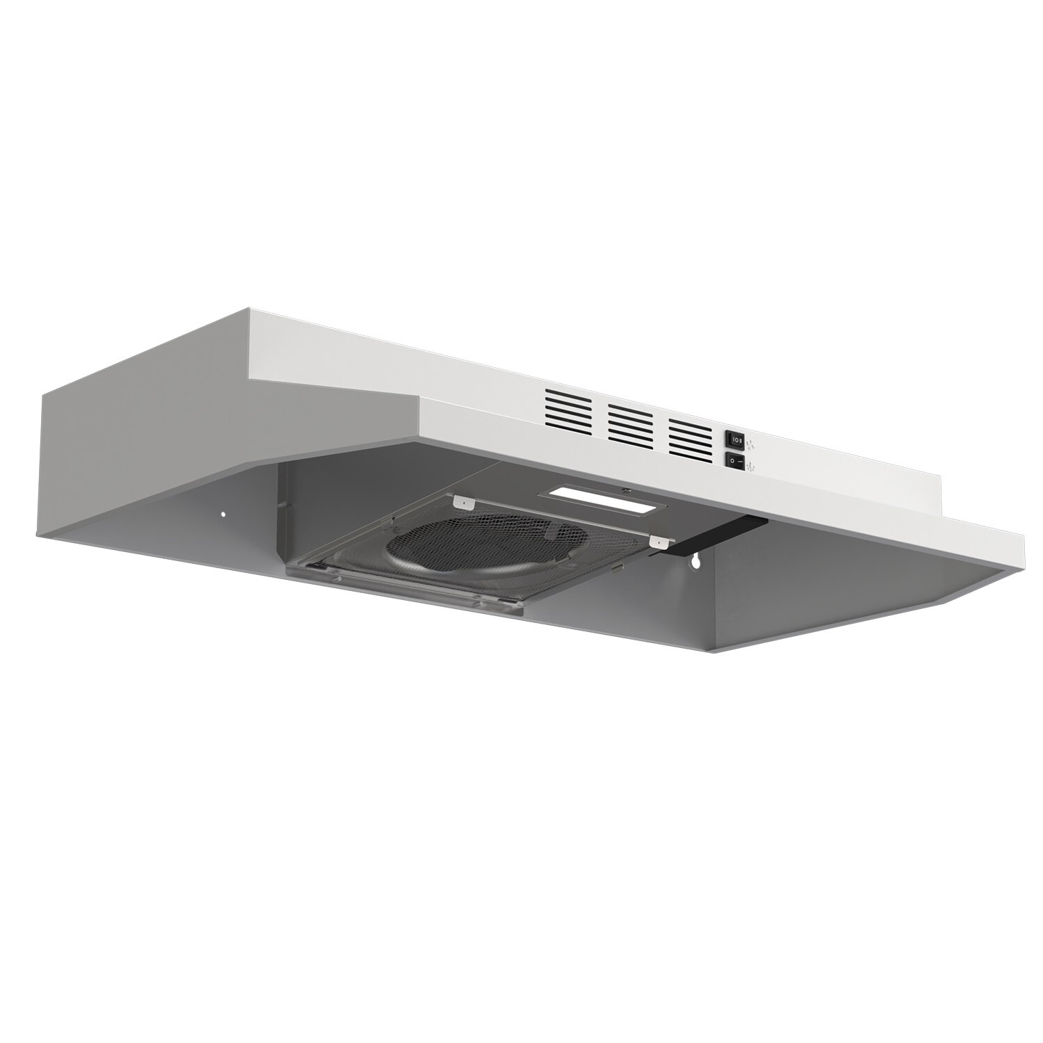 30 inch Under Cabinet Range Hood 230CFM Ducted/Ductless White Painted w/LED New