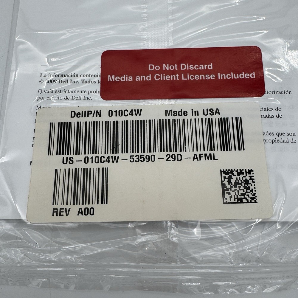 Dell Microsoft Windows Server 2008 R2 Std SP1 Install DVD 8H7N3 - SEALED