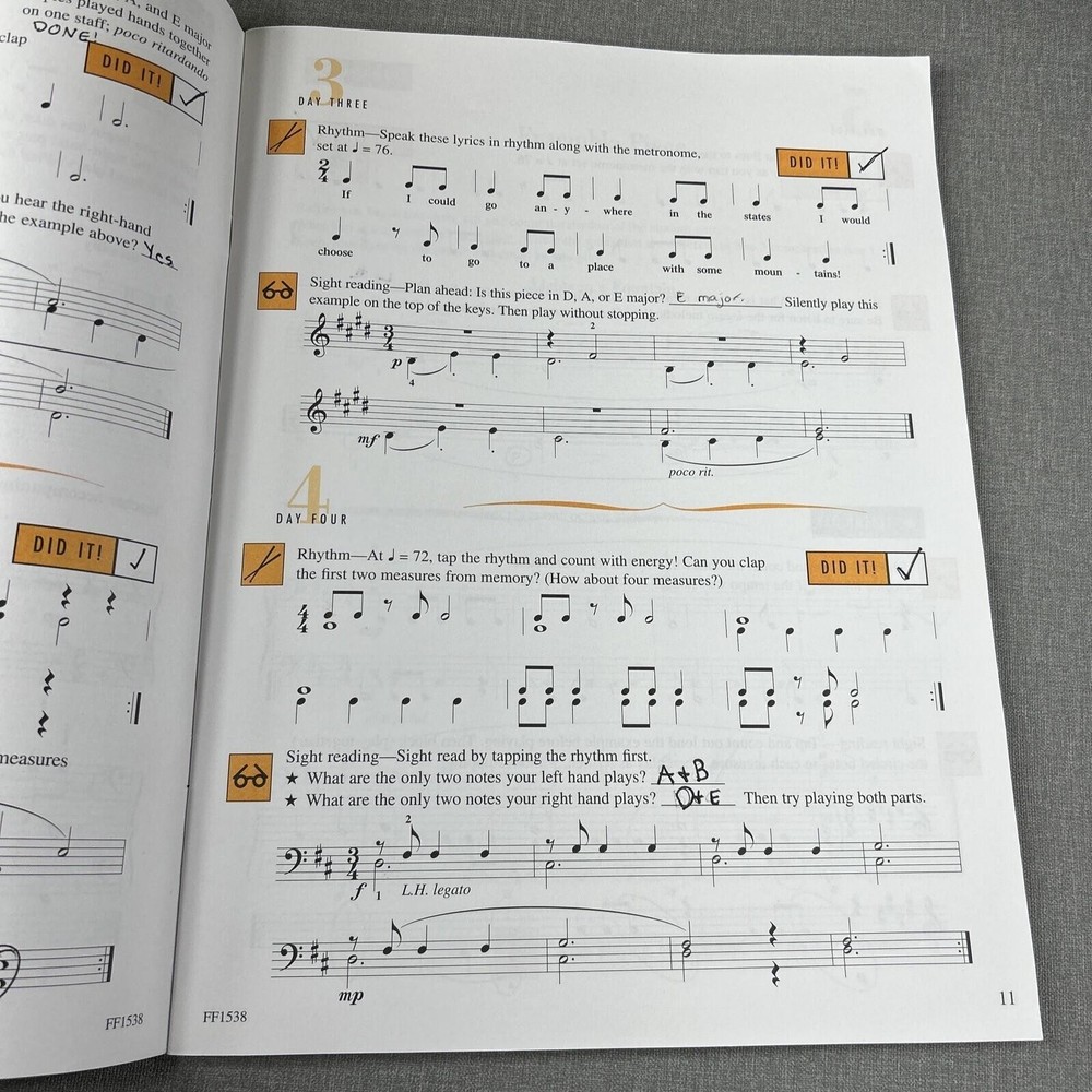 Sight Reading & Rhythm Every Day Marlais & Olson paperback Book 2B