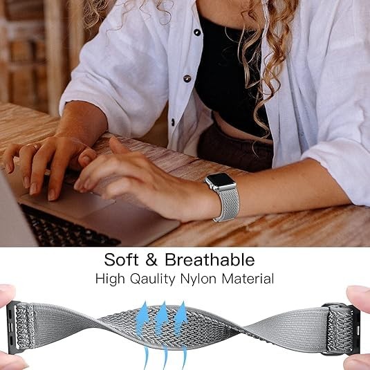 Xininyia Nylon Stretch Bands For Letsfit E26 E27 E42 Smart Watch Bands,