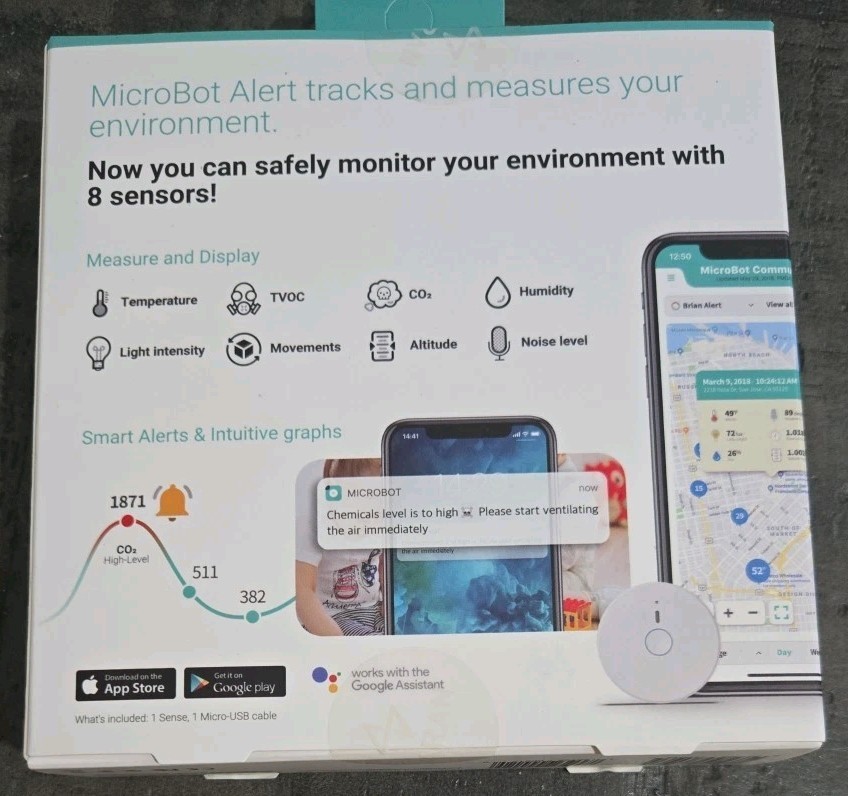 MicroBot Alert Multi-purpose Sensor New In Box Sealed
