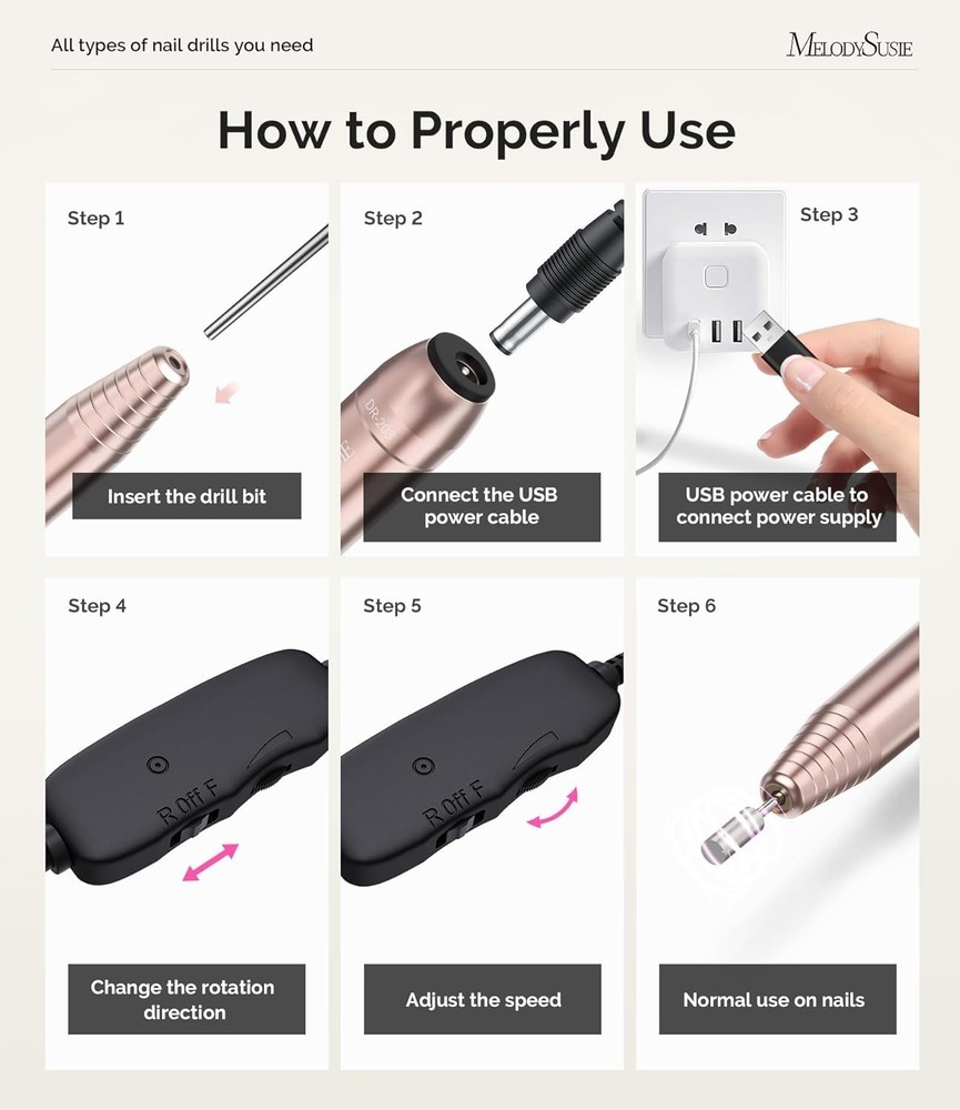 Lightweight Battery-Powered Nail File - Ultimate Portable Solution for Beginners