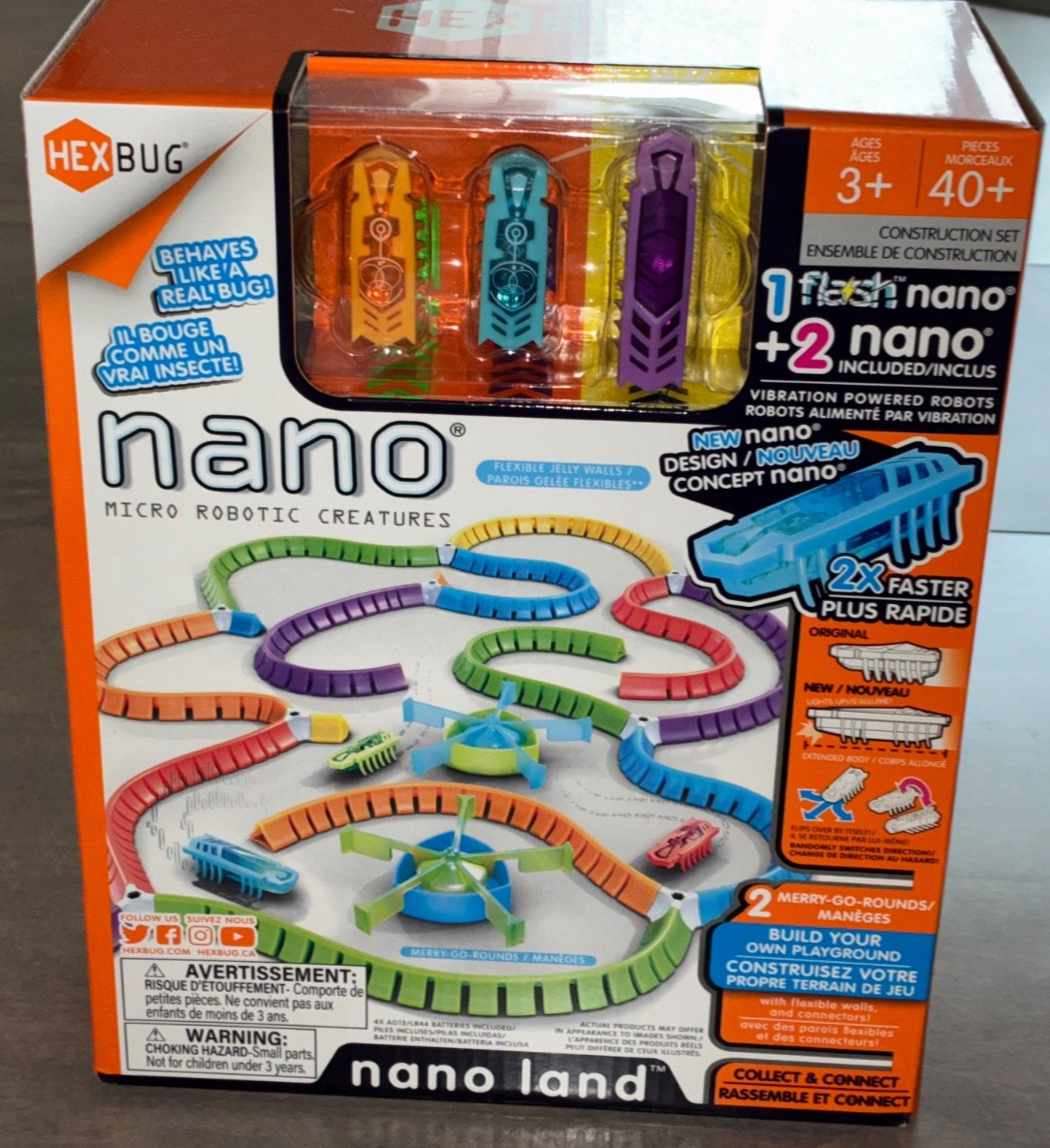 New HEXBUG Flash Nano Land Sensory Playset for Kids Build Your Own Playground