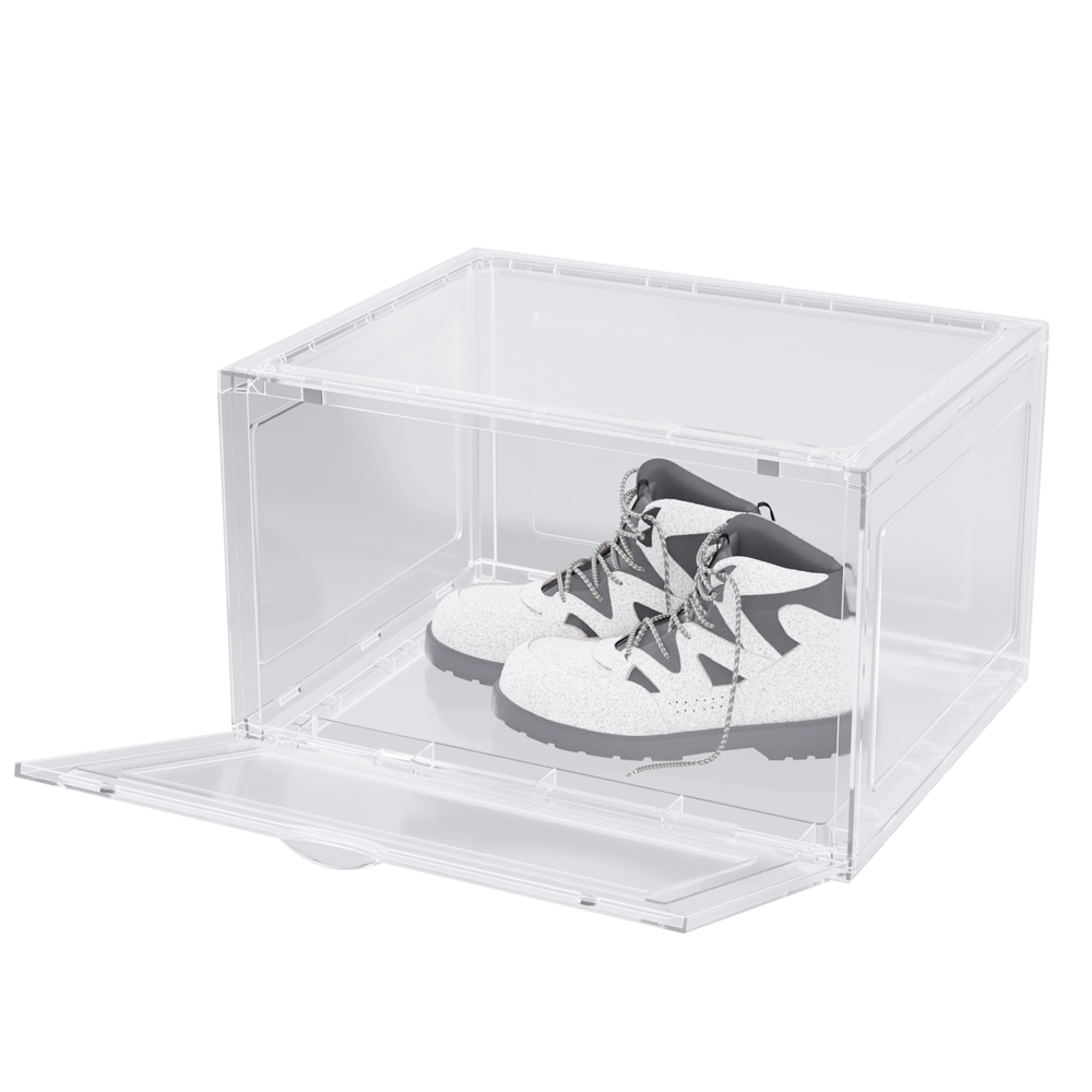 9/12Pack Clear Shoe Storage Box Plastic Sneaker Display Case Organizer Container