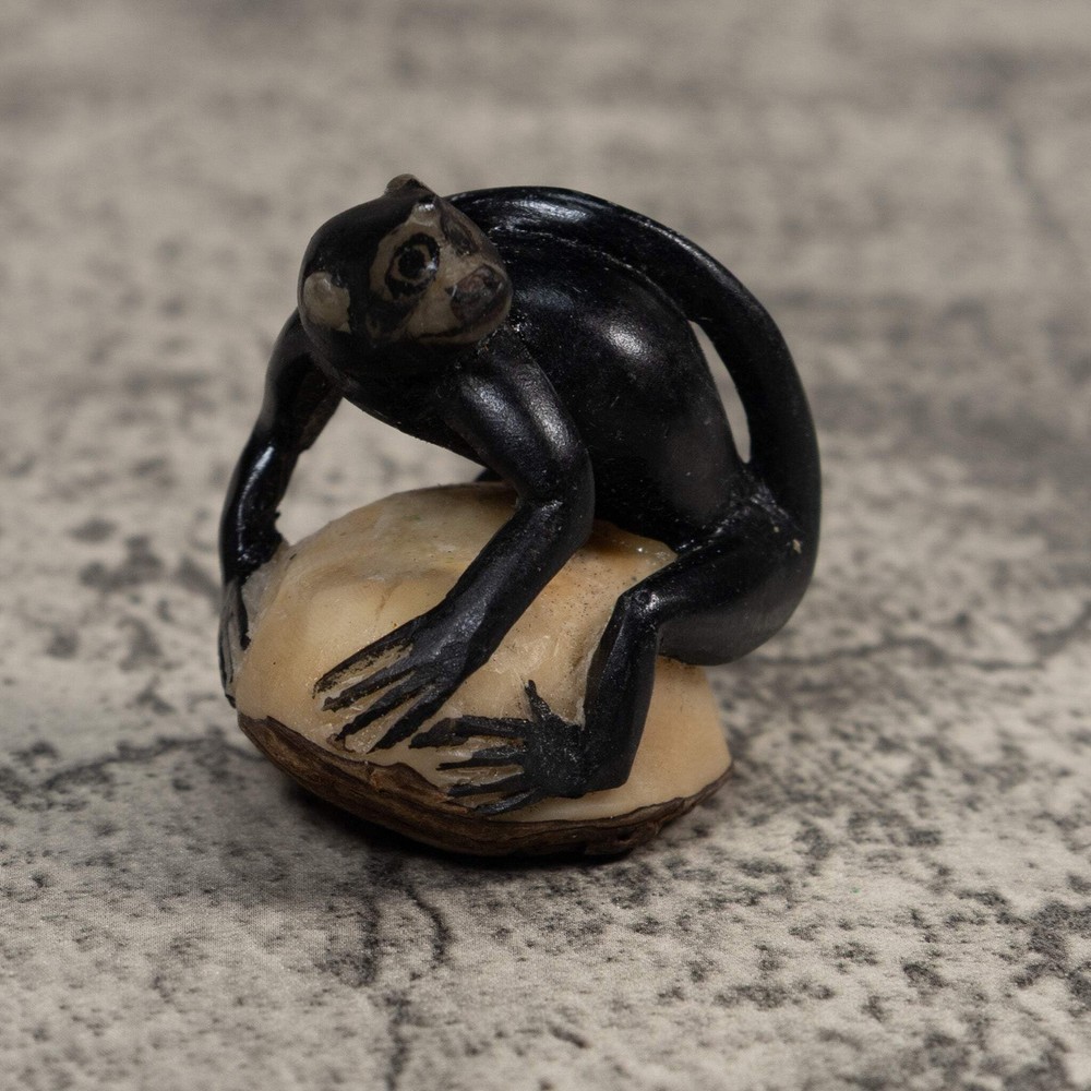 Black Howler Monkey Tagua Carving