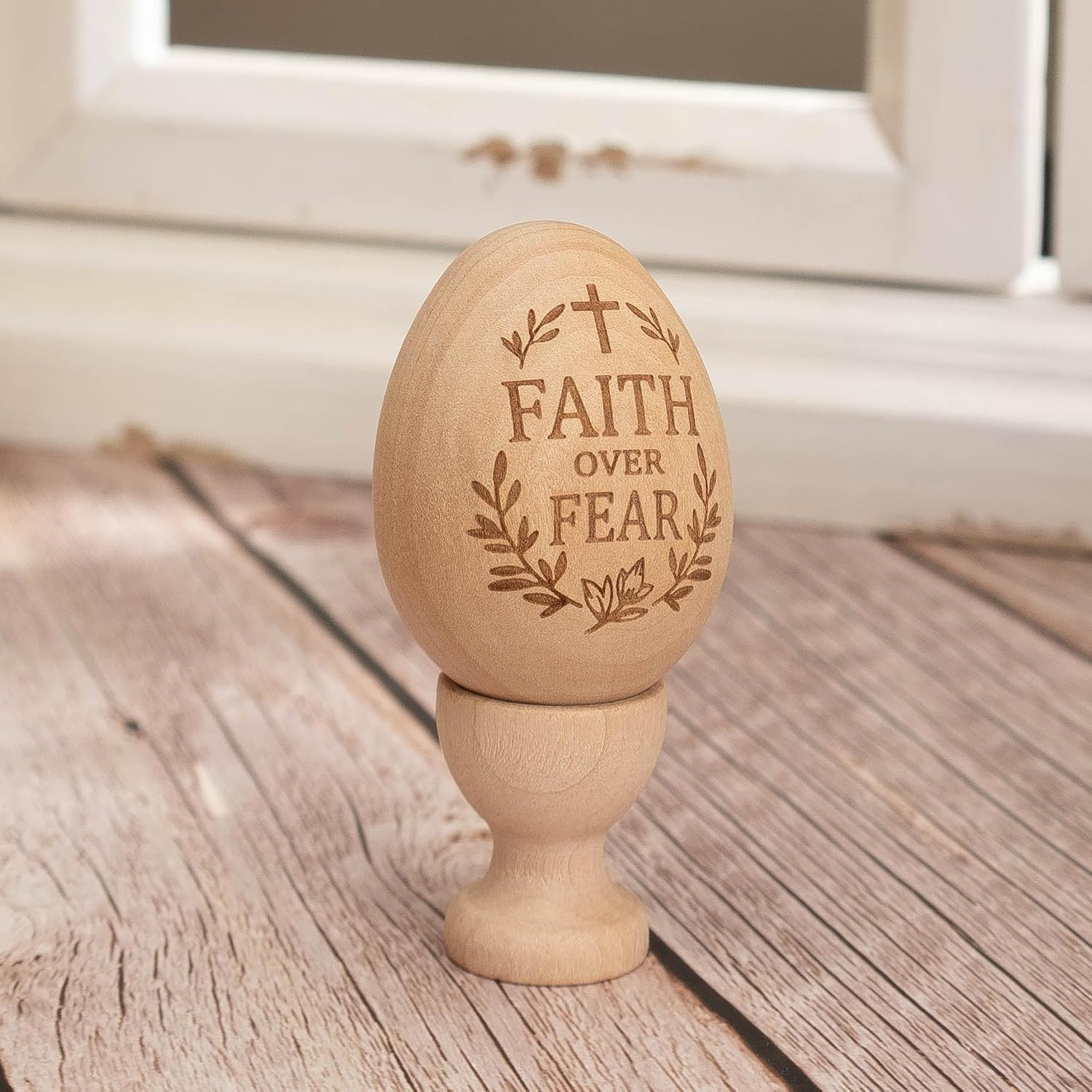 He Is Risen Easter Decor – Religious Easter Cross Decoration for Home, Catholic