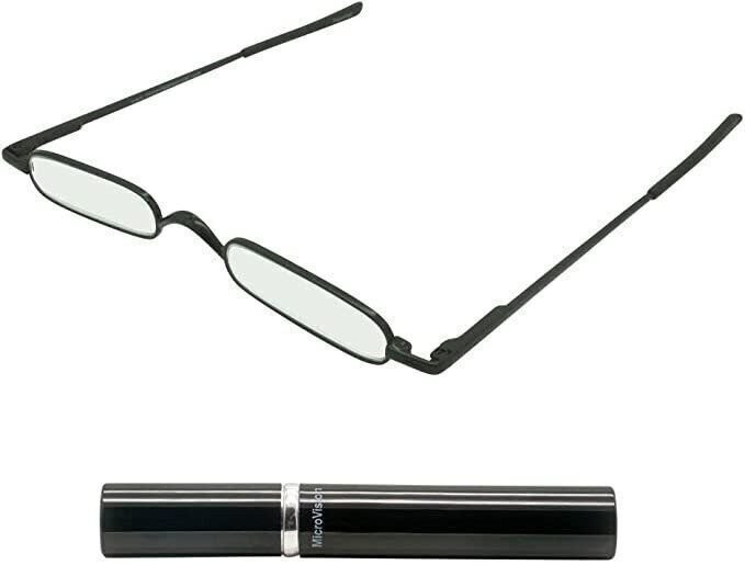 MicroVision Optical Original Mini Reader Reading Portable Glasses With Tube Case